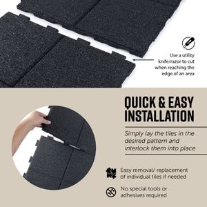 PLAYSAFER Foursquare Interlocking Rubber Paver Tile