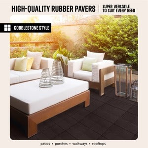 PLAYSAFER Foursquare Interlocking Rubber Paver Tile