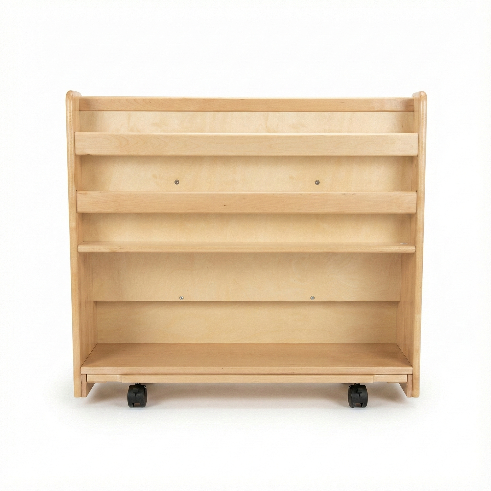 Wooden Classroom Bookshelf – 4 Tier Front-Facing Display | 32" H x 36.5" W x 14.5" D