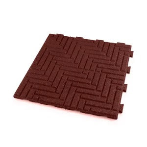 PLAYSAFER Herringbone Hidder Interlock Rubber Pavers