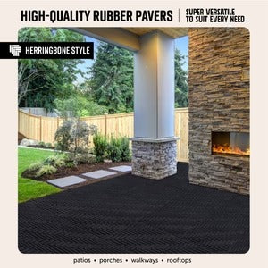 PLAYSAFER Herringbone Hidder Interlock Rubber Pavers