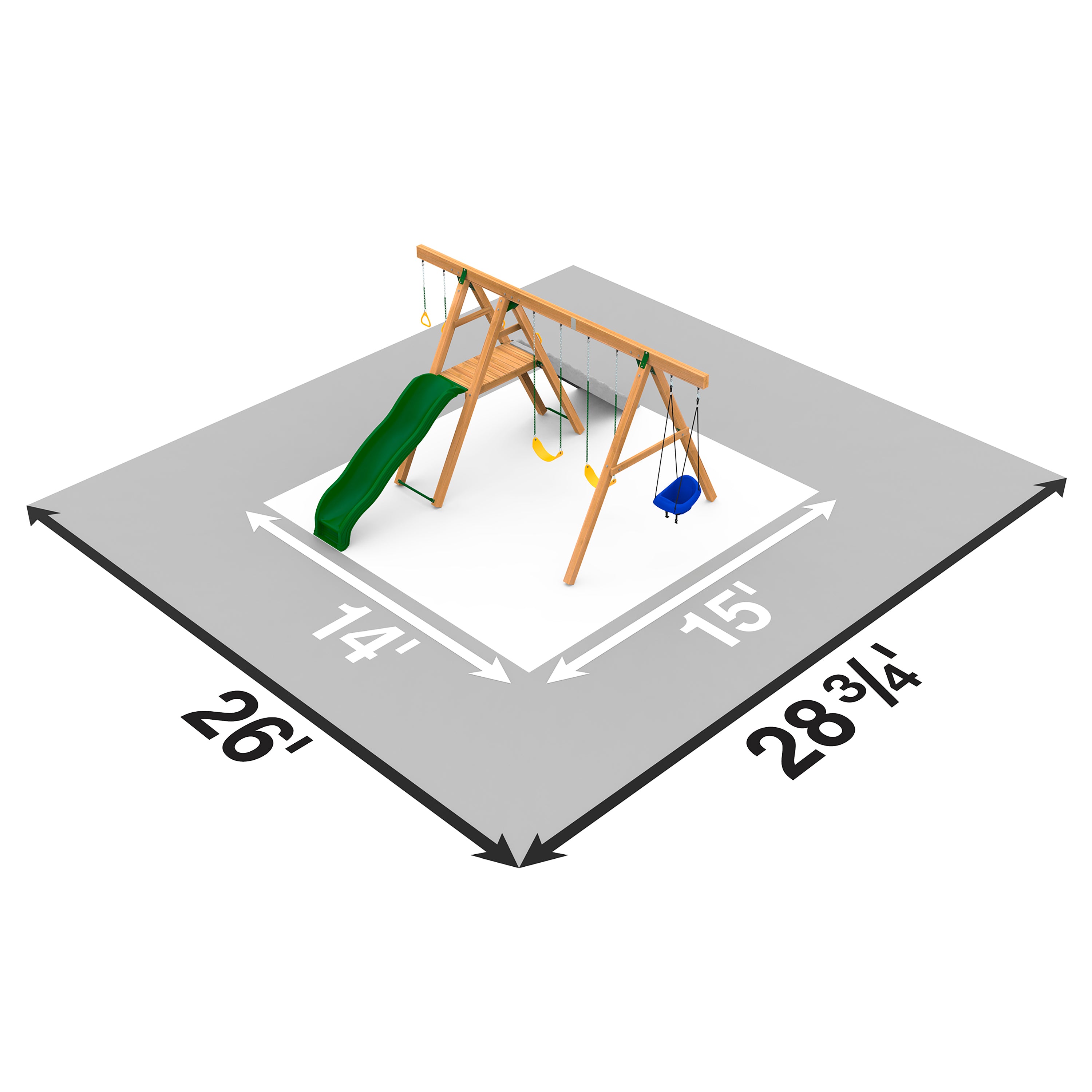 Mesa Gold Swing Set | 8 Activities