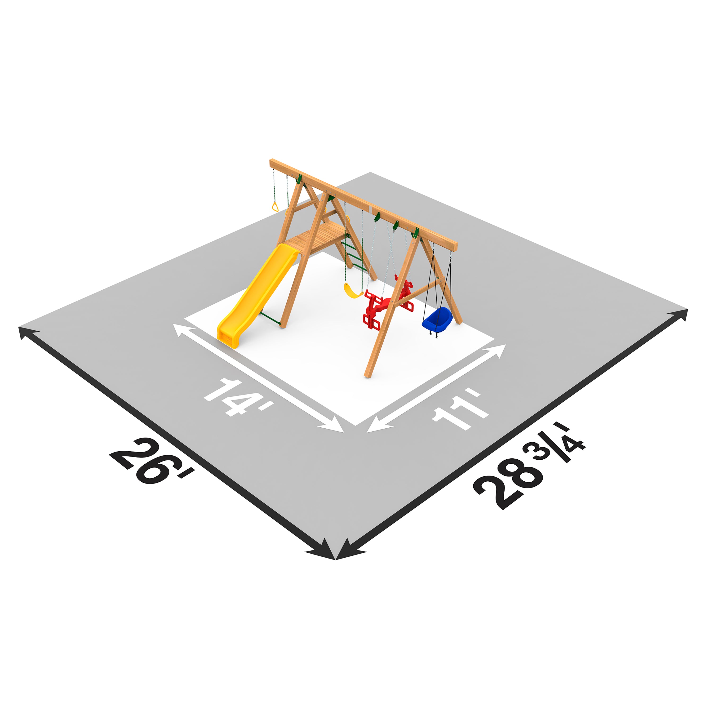 Mesa Silver Backyard Swing Set | 9 Activities