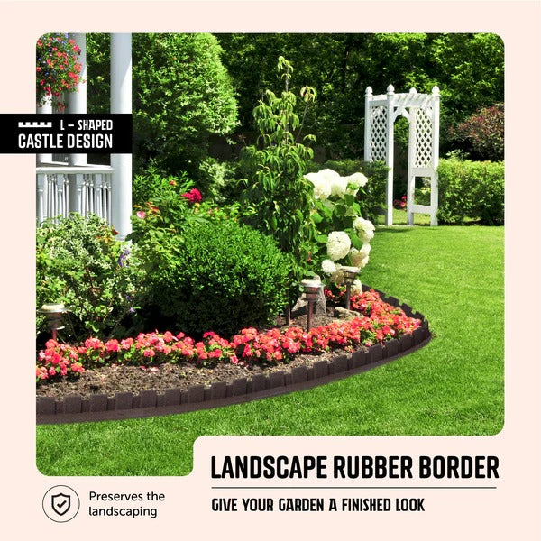 PLAYSAFER L Shape Rubber Border - Castle