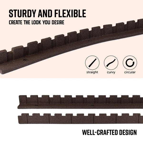 PLAYSAFER L Shape Rubber Border - Castle