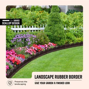 PLAYSAFER L Shape Rubber Border - Scalloped