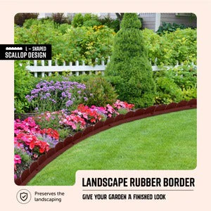 PLAYSAFER L Shape Rubber Border - Scalloped