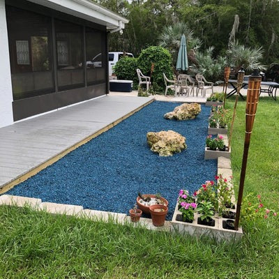 PLAYSAFER Landscape Rubber Mulch Blue