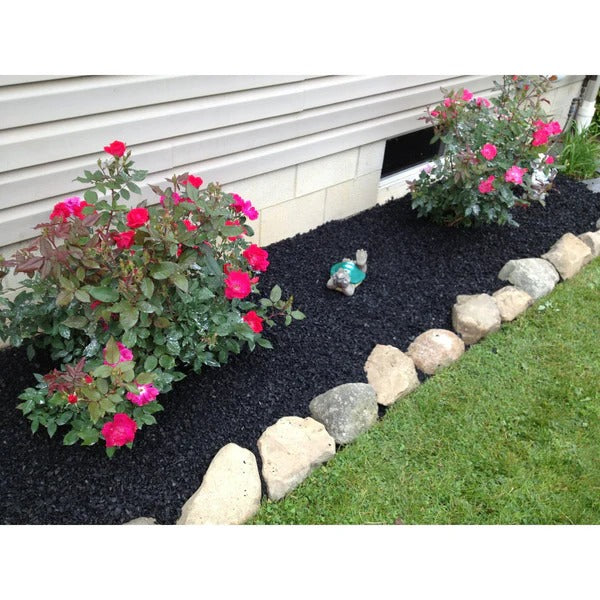 PLAYSAFER Landscape Rubber Mulch Painted Black