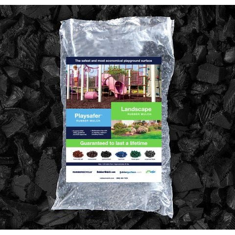 PLAYSAFER Landscape Rubber Mulch Painted Black