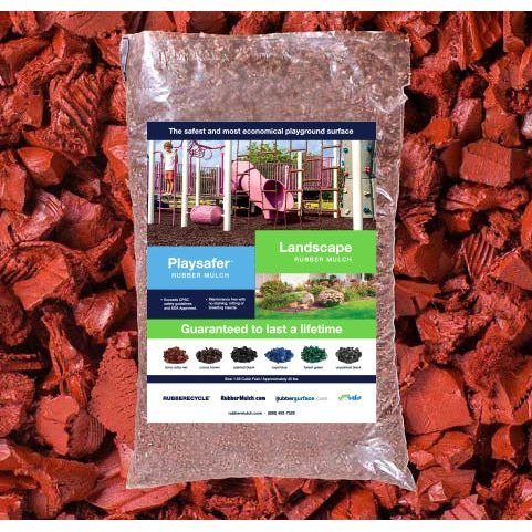 PLAYSAFER Landscape Rubber Mulch Terra Cotta Red