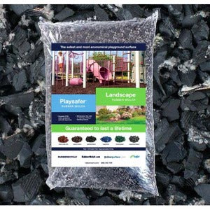 PLAYSAFER Landscape Rubber Mulch Unpainted Black