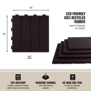 PLAYSAFER Linear Interlocking Rubber Paver Tile