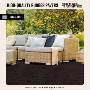PLAYSAFER Linear Interlocking Rubber Paver Tile