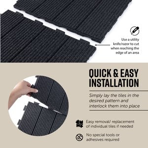 PLAYSAFER Linear Interlocking Rubber Paver Tile