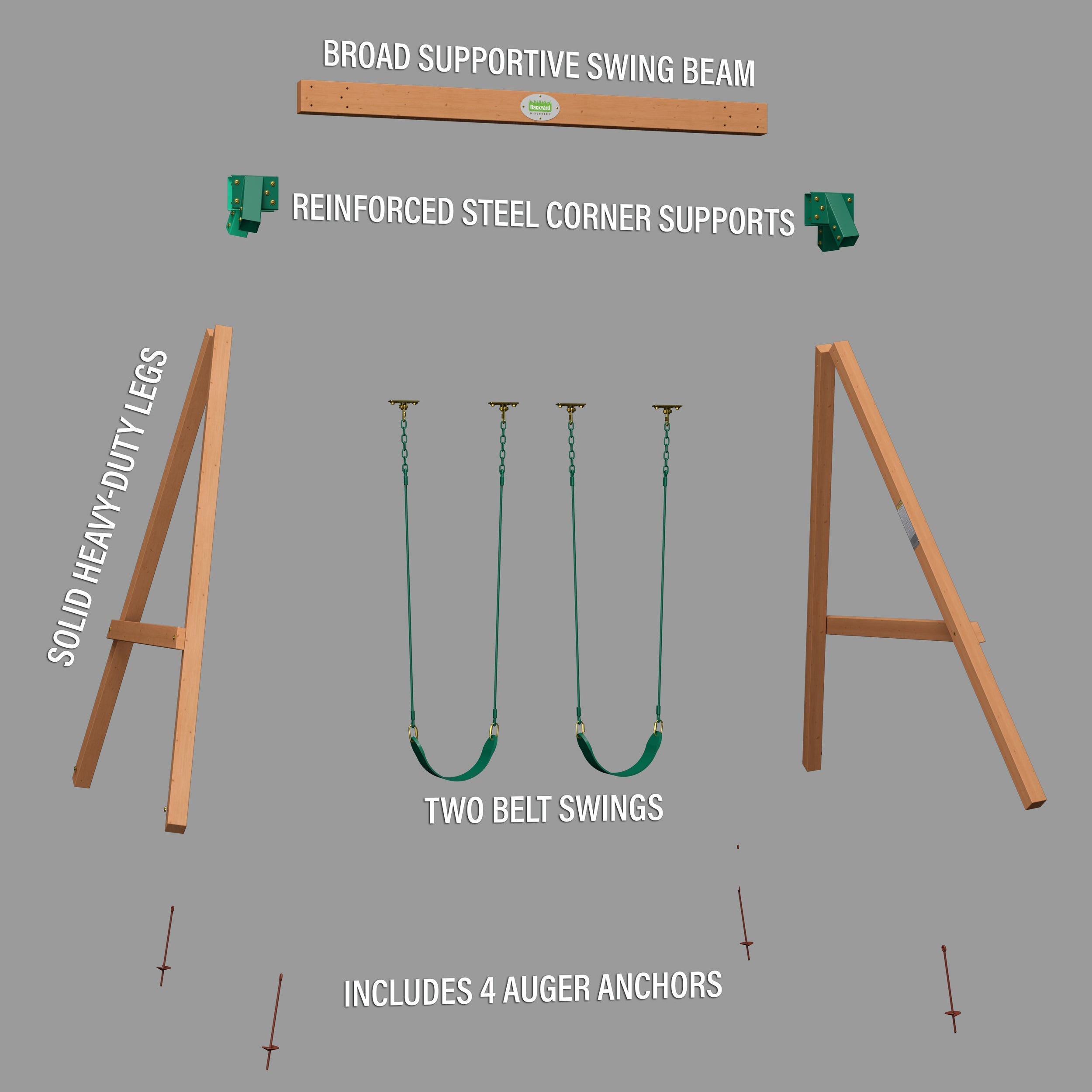 Heavy-Duty Durango Swing Set