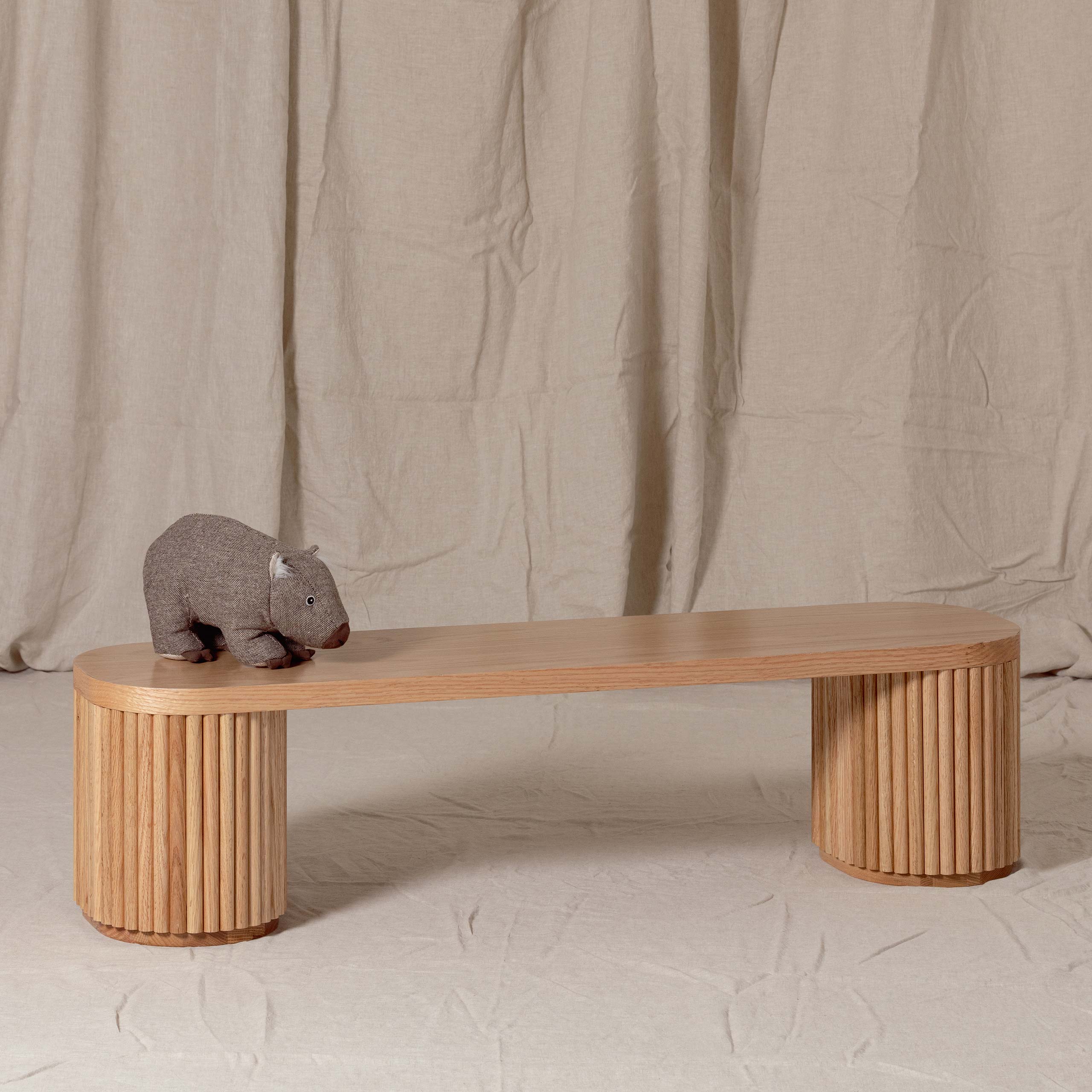 Fluted Bench – Solid European Oak