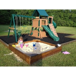 PLAYSAFER Rubber Mulch Painted Black