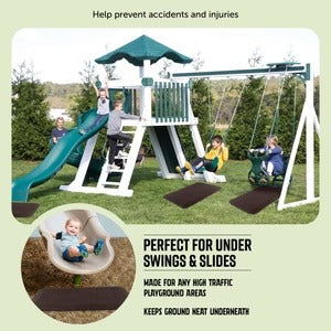 PLAYSAFER Residential Rubber Swing/Slide Mat