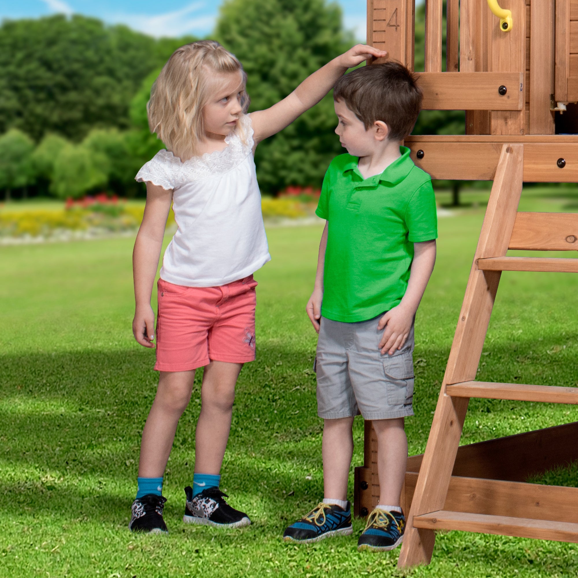 Scenic Heights Wooden Playhouse