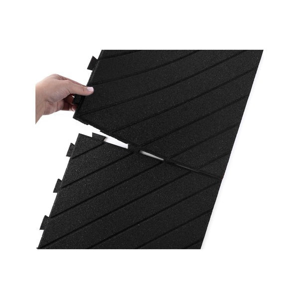 PLAYSAFER Slatted Interlocking Rubber Paver Tile