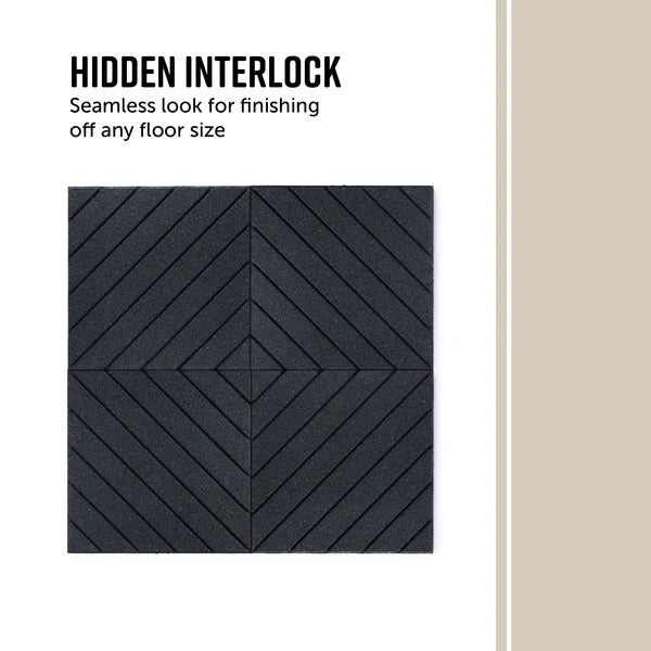 PLAYSAFER Slatted Interlocking Rubber Paver Tile