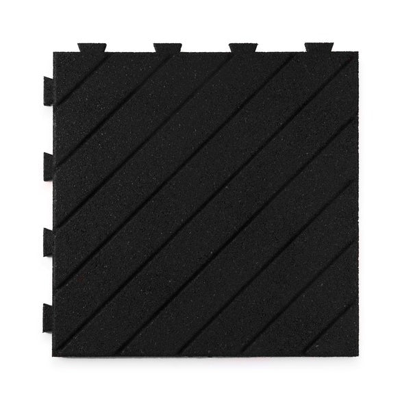 PLAYSAFER Slatted Interlocking Rubber Paver Tile