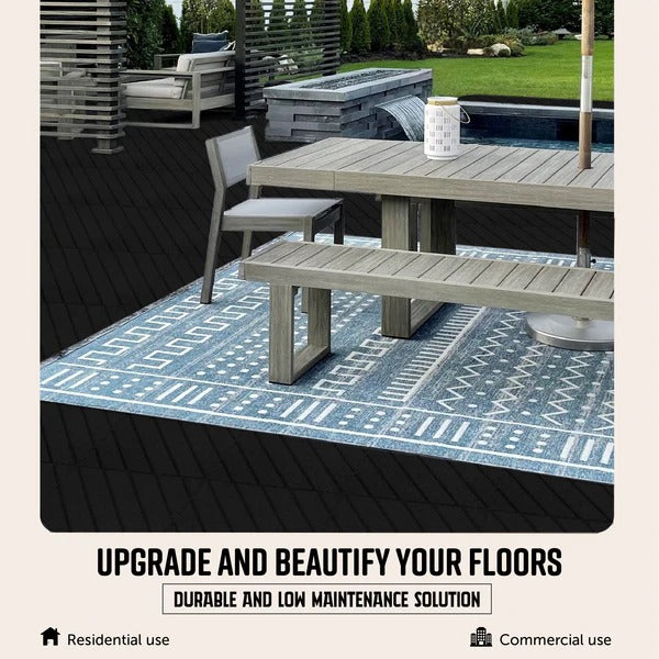 PLAYSAFER Slatted Interlocking Rubber Paver Tile