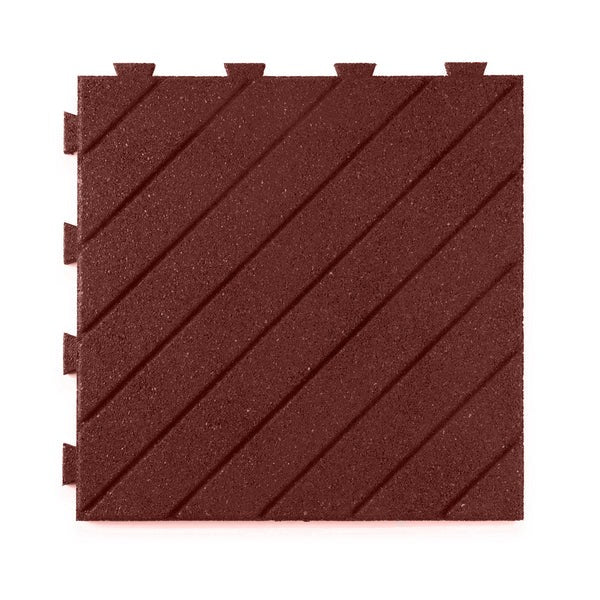 PLAYSAFER Slatted Interlocking Rubber Paver Tile