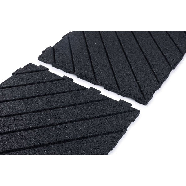 PLAYSAFER Slatted Interlocking Rubber Paver Tile