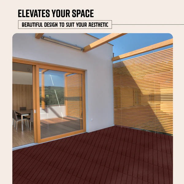 PLAYSAFER Slatted Interlocking Rubber Paver Tile