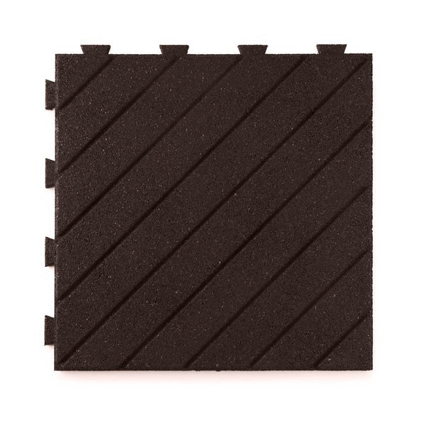PLAYSAFER Slatted Interlocking Rubber Paver Tile