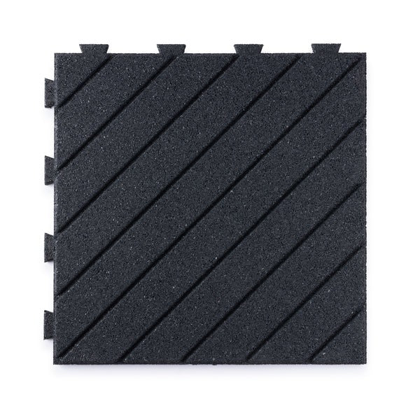 PLAYSAFER Slatted Interlocking Rubber Paver Tile