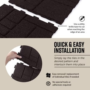 PLAYSAFER SquareScape Interlocking Rubber Paver Tile
