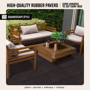 PLAYSAFER SquareScape Interlocking Rubber Paver Tile