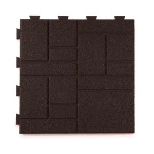 PLAYSAFER SquareScape Interlocking Rubber Paver Tile