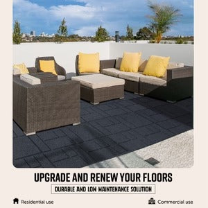 PLAYSAFER SquareScape Interlocking Rubber Paver Tile
