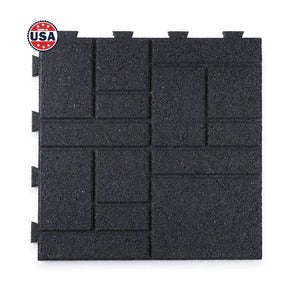 PLAYSAFER SquareScape Interlocking Rubber Paver Tile