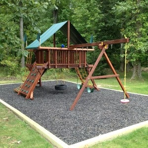 PLAYSAFER Rubber Mulch Unpainted Black