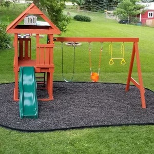 PLAYSAFER Rubber Mulch Unpainted Black