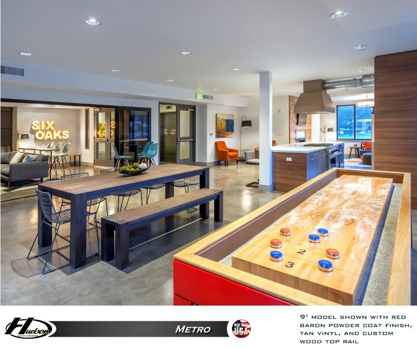 Hudson Metro Shuffleboard 9'-22' with Custom Finish Options