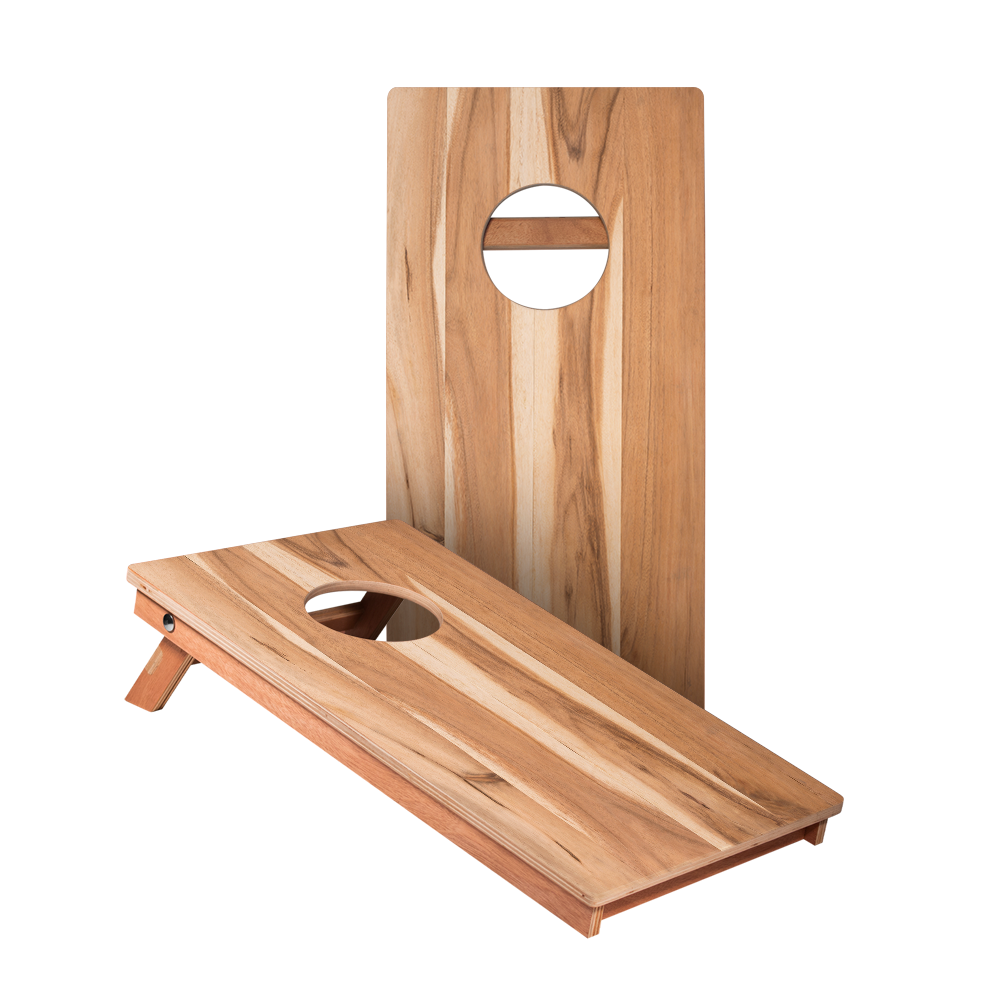 Natural Hickory Backyard 1200 Cornhole Boards