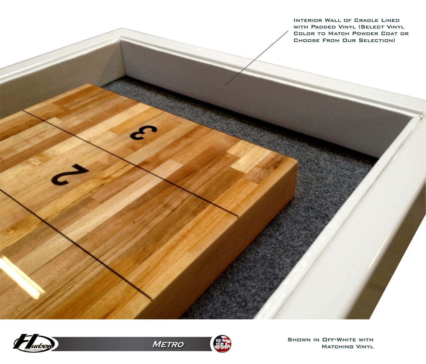 Hudson Metro Shuffleboard 9'-22' with Custom Finish Options