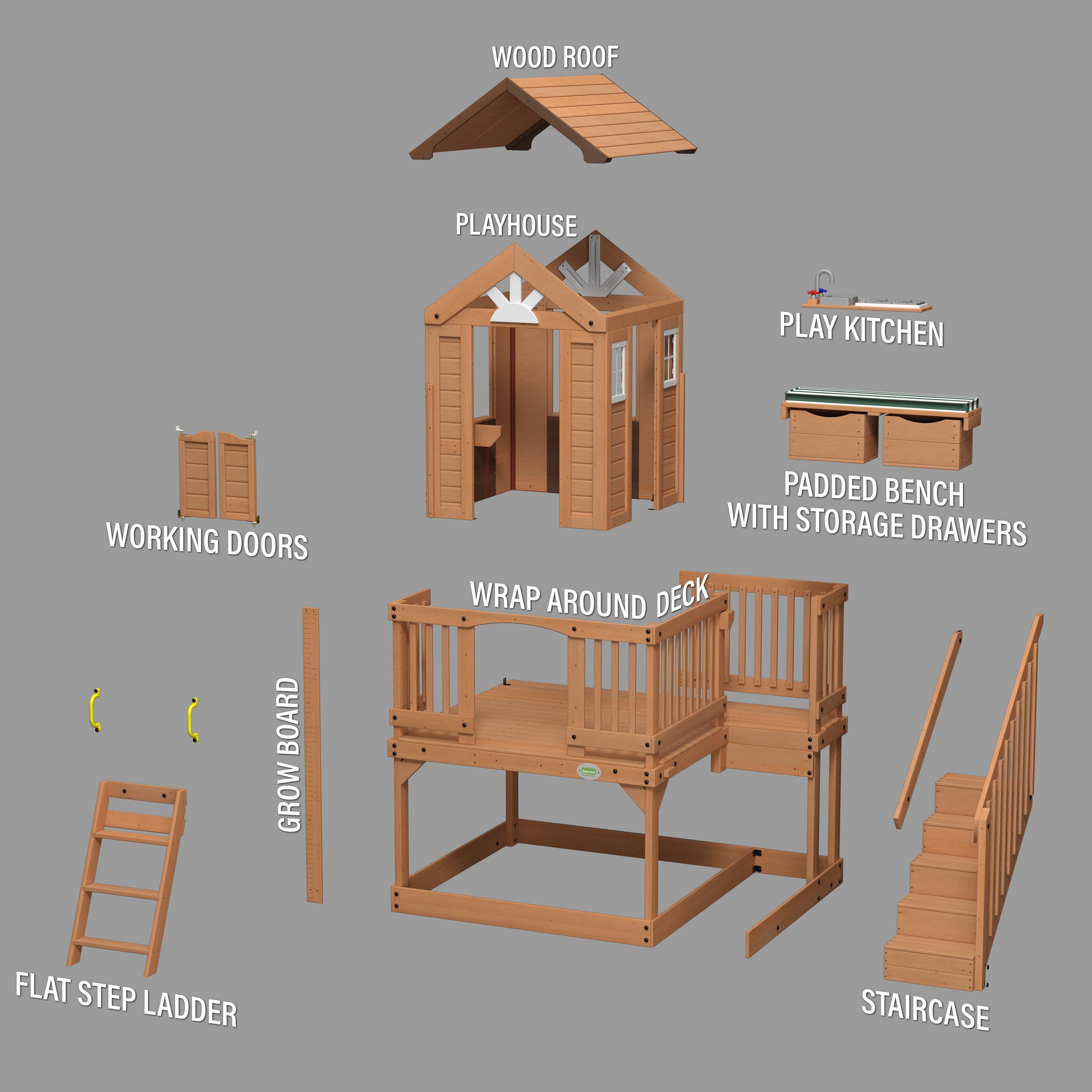 Scenic Heights Wooden Playhouse